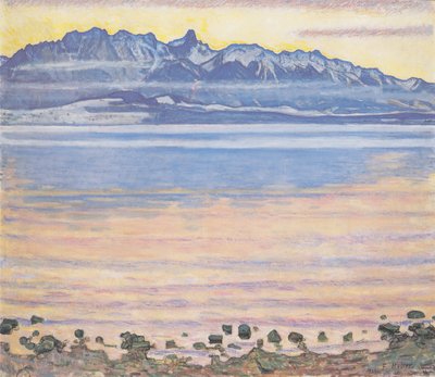 Lake Thun with Stockhorn Range by Ferdinand Hodler